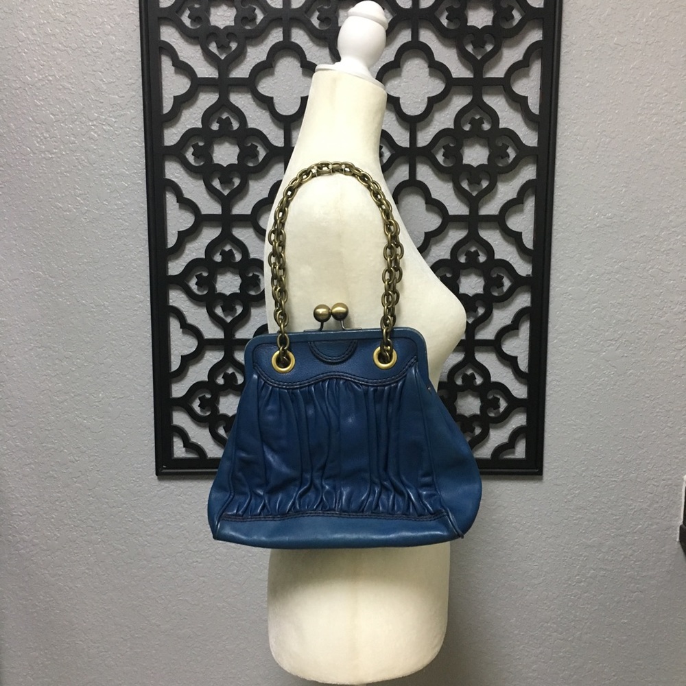 Cute blue Fifty Four by Fossil Leather Bag